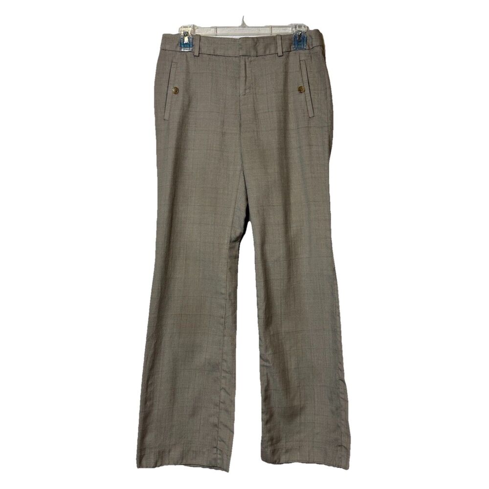 Banana Republic Pants Women’s 4 Martin Trouser Plaid Stretch Wool Silk Academia